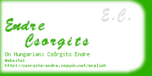 endre csorgits business card